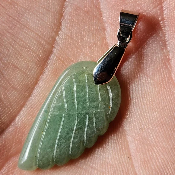 Crystal Wing Pendants! Quartz, Tigers Eye, Jasper. Angel Wings Necklace. Gems - Picture 6 of 9